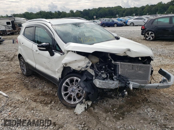 2019 Ford EcoSport Titanium z VIN MAJ6S3KL1KC254384, wystawiony jako Copart lot #57174842 z przebiegiem 14 689 mil mil oraz Szkody całkowita. Historia ofert i sprzedaży dostępna na DreamBid. Obrazek 1.