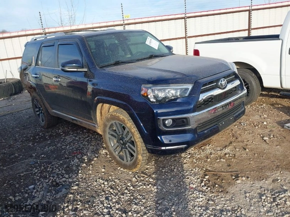 2020 Toyota 4Runner SR5 with VIN JTEBU5JR2L5830456, listed as a IAAI auction lot 41805595 with 52,525 mi miles. Bid and sale history available at carsss.com. Image 1.