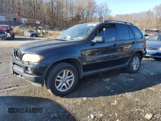 2005 BMW X5 3.0i with VIN 5UXFA13555LY21474, listed as a Copart auction lot 82994644 with 0 mi miles and Salvage Title. Bid and sale history available at carsss.com. Image 1.