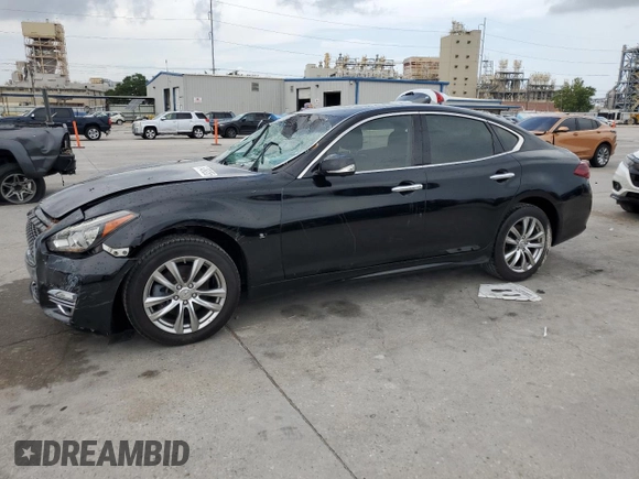 2017 Infiniti M37 with VIN JN1BY1AR0HM770663, listed as a Copart auction lot 54260265 with 126,965 mi miles and Salvage Title. Bid and sale history available at carsss.com. Image 1.