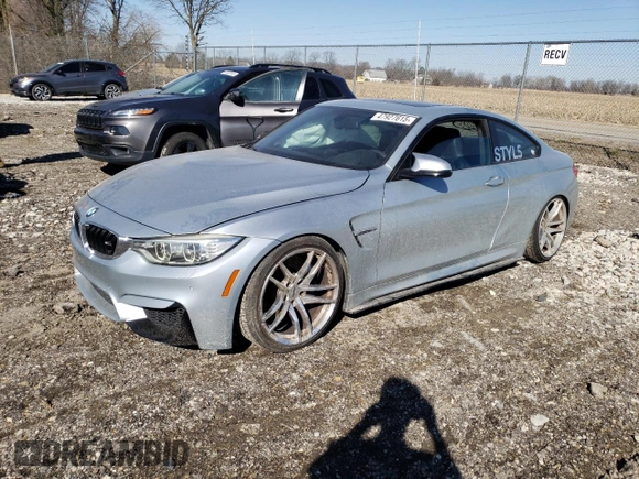 2015 BMW M4 with VIN WBS3R9C57FK331291, listed as a Copart auction lot 47927615 with 156,854 mi miles and Salvage Title. Bid and sale history available at carsss.com. Image 1.