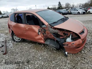 2007 Honda Fit Sport with VIN JHMGD38687S017896, listed as a Copart auction lot 51041155 with 184,977 mi miles and Salvage Title. Bid and sale history available at carsss.com. Image 4.