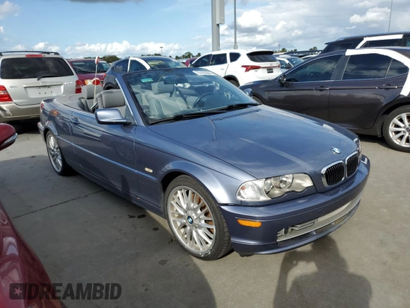 2003 BMW 3 Series 330Ci with VIN WBABS53443JU98486, listed as a Copart auction lot 75103384 with 0 mi miles and Salvage Title. Bid and sale history available at carsss.com. Image 4.