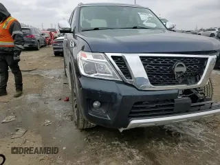 2018 Nissan Armada Platinum with VIN JN8AY2NE8J9730401, listed as a Copart auction lot 44050385 with 77,305 mi miles and Salvage Title. Bid and sale history available at carsss.com. Image 11.