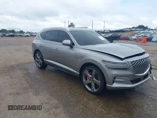 2022 Genesis GV80 with VIN KMUHBDSB8NU101657, listed as a IAAI auction lot 41932046 with 90,922 mi miles and . Bid and sale history available at DreamBid. Image 1.