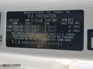 2024 Kia Carnival LX with VIN KNDNB4H38R6340061, listed as a Copart auction lot 71289804 with 6,145 mi miles and Salvage Title. Bid and sale history available at carsss.com. Image 14.