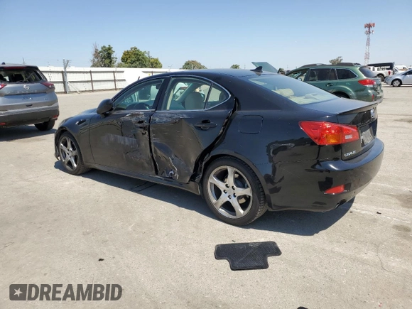 2007 Lexus IS 250 with VIN JTHBK262172027244, listed as a Copart auction lot 61504085 with 181,524 mi miles and Salvage title. Bid and sale history available at DreamBid. Image 2.