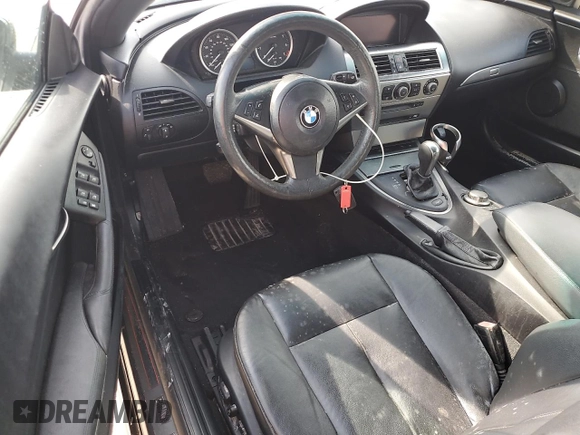 2007 BMW 6 Series 650i with VIN WBAEK135X7CN81963, listed as a Copart auction lot 73875324 with 0 mi miles and Salvage Title. Bid and sale history available at carsss.com. Image 8.