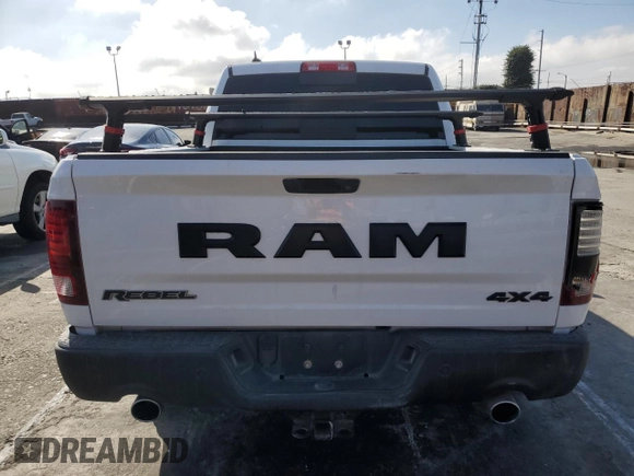 2018 Ram 1500 Rebel with VIN 1C6RR7YT7JS235965, listed as a Copart auction lot 45321275 with 61,485 mi miles and Salvage Title. Bid and sale history available at carsss.com. Image 6.