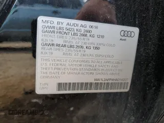 2017 Audi Q5 Premium Plus with VIN WA1L2AFPXHA016207, listed as a Copart auction lot 55445805 with 93,467 mi miles and Salvage title. Bid and sale history available at DreamBid. Image 13.
