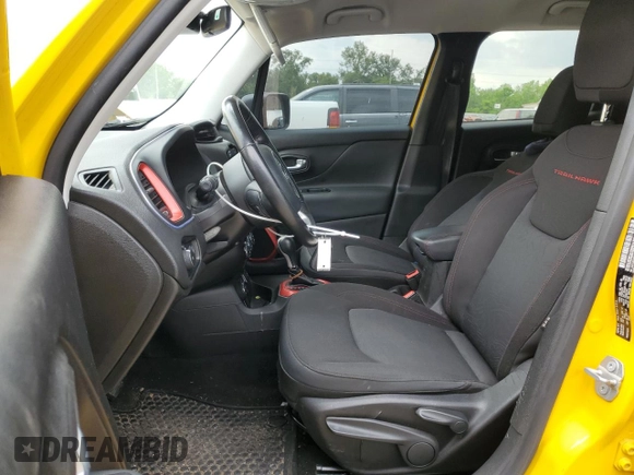 2017 Jeep Renegade Trailhawk with VIN ZACCJBCB8HPE96285, listed as a Copart auction lot 59557855 with 170,837 mi miles and Salvage title. Bid and sale history available at DreamBid. Image 7.