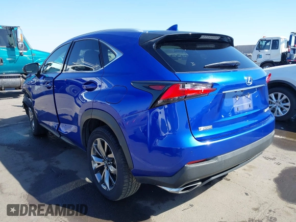 2015 Lexus NX 200t with VIN JTJYARBZ6F2018562, listed as a IAAI auction lot 41589952 with 161,182 mi miles. Bid and sale history available at carsss.com. Image 3.