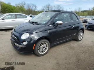2012 FIAT 500 Lounge z VIN 3C3CFFER9CT383468, wystawiony jako Copart lot #54714715 z przebiegiem 114 637 mil mil oraz Szkody całkowita. Historia ofert i sprzedaży dostępna na DreamBid. Obrazek 1.
