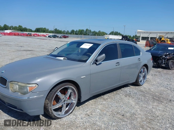 2003 BMW 7 Series 745Li with VIN WBAGN63453DR18970, listed as a IAAI auction lot 39461160 with Not Provided miles and . Bid and sale history available at carsss.com. Image 2.