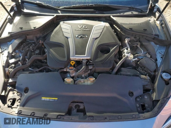 2018 Infiniti Q50 Luxe with VIN JN1EV7APXJM590569, listed as a Copart auction lot 55643215 with 86,965 mi miles and Salvage title. Bid and sale history available at DreamBid. Image 11.