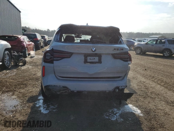 2022 BMW X3 M with VIN 5YM13EC05N9K66502, listed as a Copart auction lot 43451573 with 10,270 mi miles and Salvage Title. Bid and sale history available at carsss.com. Image 6.