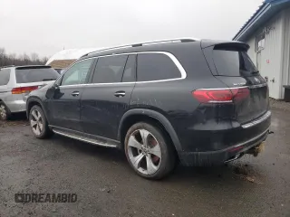 2021 Mercedes-Benz GLS 450 with VIN 4JGFF5KE7MA529553, listed as a Copart auction lot 39989374 with 34,459 mi miles and . Bid and sale history available at DreamBid. Image 2.