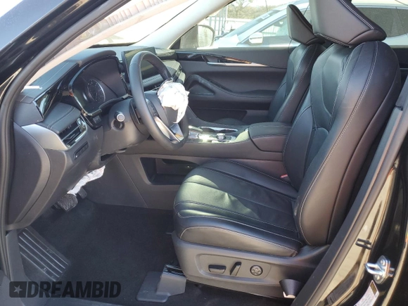2024 Infiniti QX60 Pure with VIN 5N1DL1ES5RC345587, listed as a Copart auction lot 83889614 with 9,829 mi miles and Salvage title. Bid and sale history available at DreamBid. Image 7.