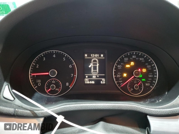 2012 Volkswagen Passat SE z VIN 1VWBP7A36CC081303, wystawiony jako Copart lot #52147655 z przebiegiem 106 446 mil mil oraz Czysty tytuł • Clean title. Historia ofert i sprzedaży dostępna na DreamBid. Obrazek 9.