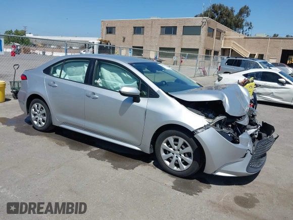 2020 Toyota Corolla LE with VIN JTDEPRAE9LJ020990, listed as a IAAI auction lot 42087507 with 54,314 mi miles and . Bid and sale history available at DreamBid. Image 1.