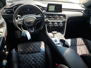2019 Genesis G70 Advanced with VIN KMTG44LA9KU019674, listed as a Copart auction lot 63004515 with 60,493 mi miles and Salvage title. Bid and sale history available at DreamBid. Image 8.