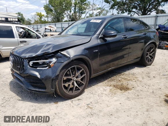 2021 Mercedes-Benz GLC with VIN W1N0J6EB0MF917896, listed as a Copart auction lot 56228614 with 32,147 mi miles and Salvage Title. Bid and sale history available at carsss.com. Image 1.