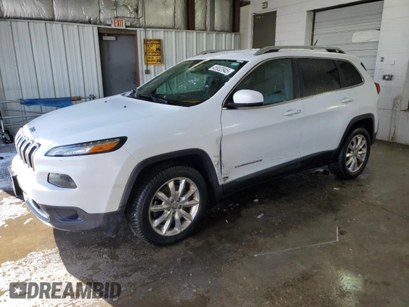 2014 Jeep Cherokee Limited with VIN 1C4PJLDB9EW283916, listed as a Copart auction lot 45952845 with 116,333 mi miles and Salvage Title. Bid and sale history available at DreamBid. Image 1.