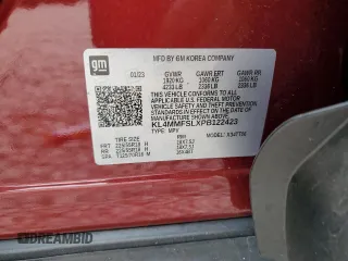 2023 Buick Encore GX Essence with VIN KL4MMFSLXPB122423, listed as a Copart auction lot 50461365 with 23,230 mi miles and Salvage title. Bid and sale history available at DreamBid. Image 14.