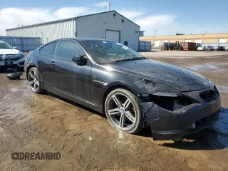 2007 BMW 6 Series 650i with VIN WBAEH13527CR46439, listed as a Copart auction lot 48445404 with 0 mi miles and Salvage Title. Bid and sale history available at carsss.com. Image 4.