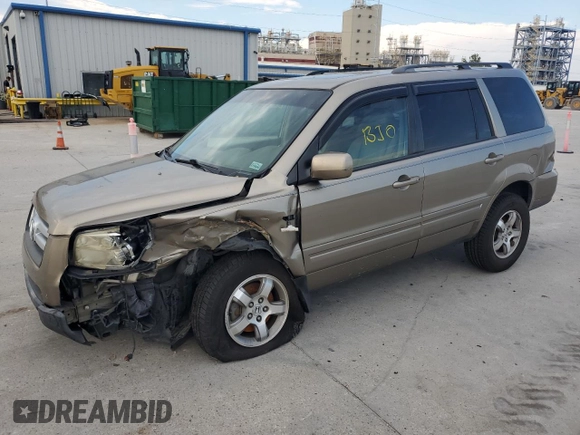 2008 Honda Pilot EX-L with VIN 5FNYF28708B014444, listed as a Copart auction lot 71111834 with 207,574 mi miles and Salvage Title. Bid and sale history available at DreamBid. Image 1.
