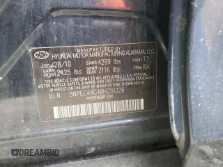 2011 Hyundai Sonata Limited z VIN 5NPEC4AC4BH010226, wystawiony jako Copart lot #56553455 z przebiegiem Nie podano mil oraz Czysty tytuł • Clean title. Historia ofert i sprzedaży dostępna na DreamBid. Obrazek 12.