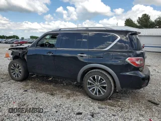 2020 Nissan Armada SL with VIN JN8AY2NC3L9618493, listed as a Copart auction lot 52417744 with 124,939 mi miles and Salvage Title. Bid and sale history available at carsss.com. Image 2.