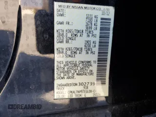 2013 Nissan Titan SL with VIN 1N6AA0ED3DN302739, listed as a Copart auction lot 89081615 with 141,150 mi miles and Salvage Title. Bid and sale history available at carsss.com. Image 15.