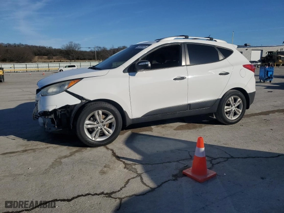 2013 Hyundai Tucson GLS with VIN KM8JU3AC1DU757468, listed as a Copart auction lot 45909025 with 140,057 mi miles and Salvage Title. Bid and sale history available at carsss.com. Image 1.