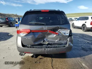 2015 Honda Odyssey Touring Elite with VIN 5FNRL5H94FB037299, listed as a Copart auction lot 53886345 with 109,032 mi miles and Salvage Title. Bid and sale history available at DreamBid. Image 6.