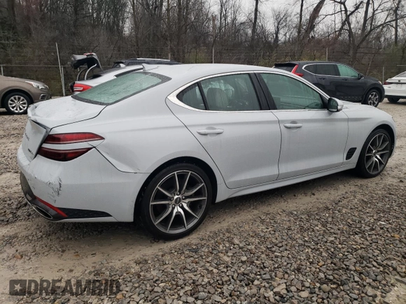 2023 Genesis G70 3.3T with VIN KMTG54TE7PU107887, listed as a Copart auction lot 80254334 with 24,294 mi miles and Salvage Title. Bid and sale history available at DreamBid. Image 3.