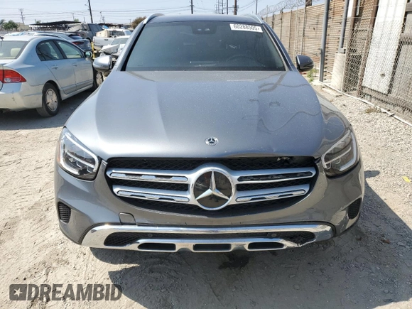 2022 Mercedes-Benz GLC 300 with VIN W1N0G8DB0NV347143, listed as a Copart auction lot 60288505 with 28,989 mi miles and Salvage title. Bid and sale history available at DreamBid. Image 5.