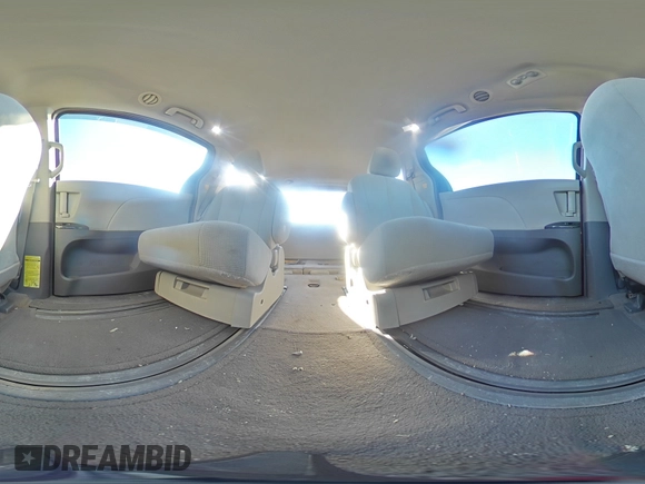2012 Toyota Sienna with VIN 5TDKA3DC8CS016489, listed as a Copart auction lot 46416595 with 136,037 mi miles and Salvage Title. Bid and sale history available at DreamBid. Image 13.
