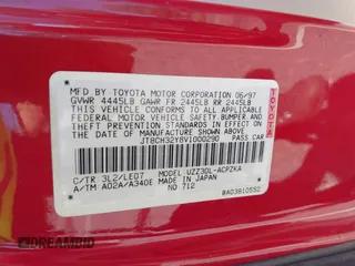 1997 Lexus SC 400 с VIN JT8CH32Y8V1000290, выставлен на аукционе IAAI как лот 42302179 с пробегом 57 661 миль миль и . История ставок и продаж доступна на DreamBid. Изображение 9.