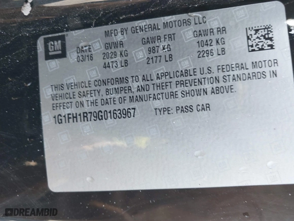 2016 Chevrolet Camaro 2SS with VIN 1G1FH1R79G0163967, listed as a IAAI auction lot 41851085 with 0 mi miles. Bid and sale history available at carsss.com. Image 8.