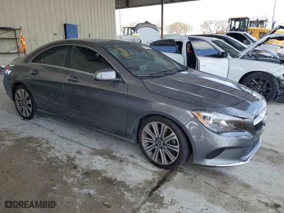 2018 Mercedes-Benz CLA with VIN WDDSJ4EB4JN615989, listed as a Copart auction lot 52168595 with 47,286 mi miles and Non Repairable. Bid and sale history available at carsss.com. Image 4.
