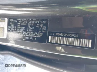 2018 Kia Sedona LX with VIN KNDMB5C18J6397114, listed as a IAAI auction lot 41273916 with 78,599 mi miles. Bid and sale history available at carsss.com. Image 9.