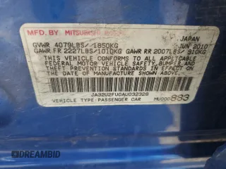 2010 Mitsubishi Lancer ES with VIN JA32U2FU0AU032328, listed as a Copart auction lot 54820975 with 173,792 mi miles and Salvage Title. Bid and sale history available at DreamBid. Image 13.