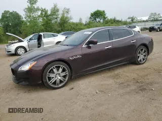 2015 Maserati Quattroporte S Q4 z VIN ZAM56RRA5F1144548, wystawiony jako Copart lot #59844425 z przebiegiem 70 370 mil mil oraz Czysty tytuł • Clean title. Historia ofert i sprzedaży dostępna na DreamBid. Obrazek 1.