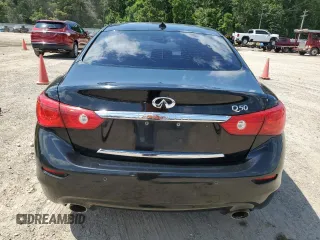 2014 Infiniti Q50 Premium with VIN JN1BV7APXEM670219, listed as a Copart auction lot 62340745 with 155,131 mi miles and Salvage title. Bid and sale history available at DreamBid. Image 6.