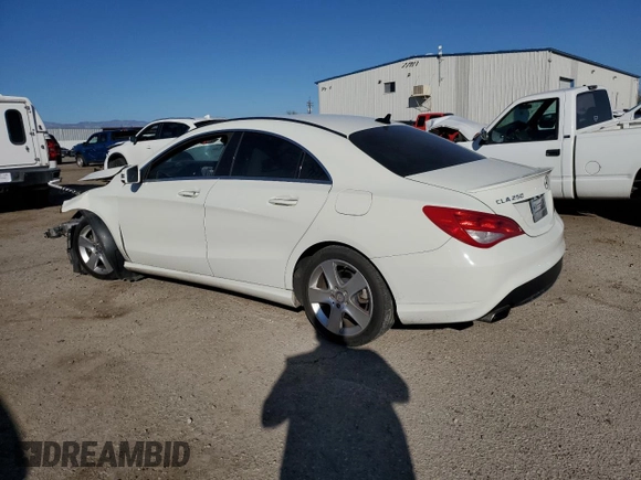 2015 Mercedes-Benz CLA 250 with VIN WDDSJ4EB1FN236200, listed as a Copart auction lot 43559595 with Not Provided miles and Salvage Title. Bid and sale history available at DreamBid. Image 2.