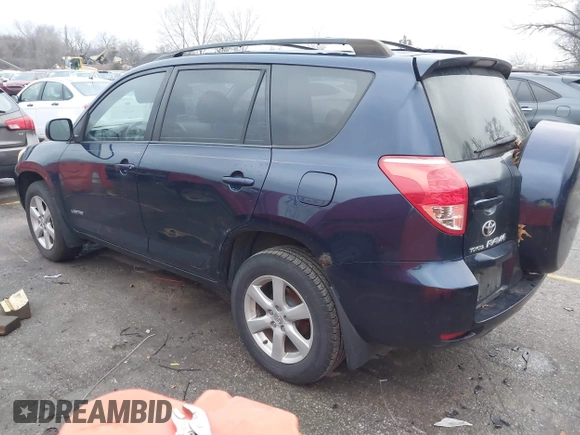 2007 Toyota RAV4 Limited with VIN JTMZK34V075013451, listed as a IAAI auction lot 41227526 with 228,784 mi miles. Bid and sale history available at carsss.com. Image 3.
