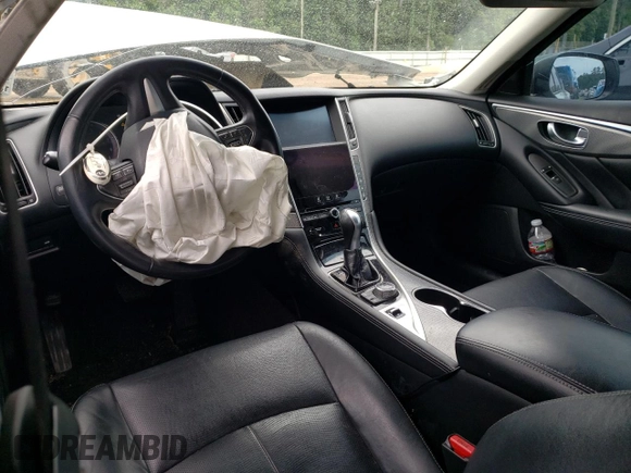 2014 Infiniti Q50 Premium with VIN JN1BV7AP1EM693338, listed as a Copart auction lot 58061545 with 97,290 mi miles and Salvage title. Bid and sale history available at DreamBid. Image 8.