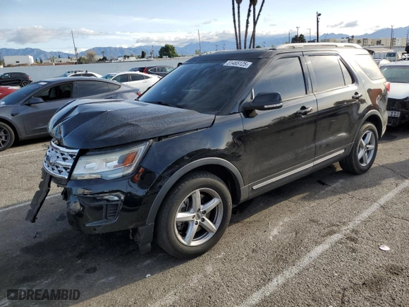 2018 Ford Explorer XLT with VIN 1FM5K7D88JGC72244, listed as a Copart auction lot 51465125 with 76,336 mi miles and Salvage Title. Bid and sale history available at carsss.com. Image 1.