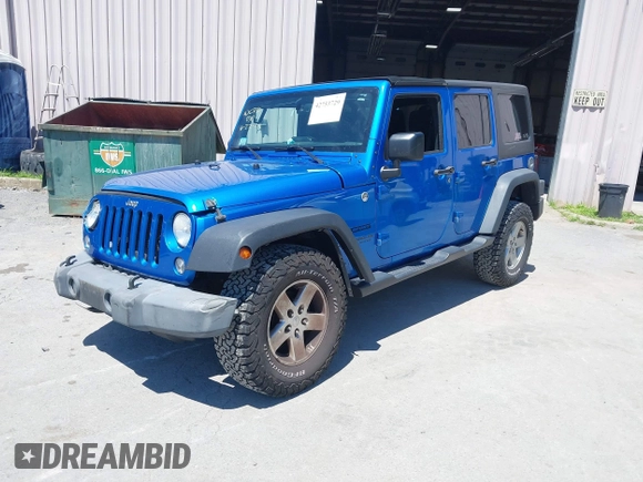 2015 Jeep Wrangler Unlimited Sport with VIN 1C4BJWDG2FL509773, listed as a IAAI auction lot 42753729 with 156,330 mi miles and . Bid and sale history available at DreamBid. Image 23.